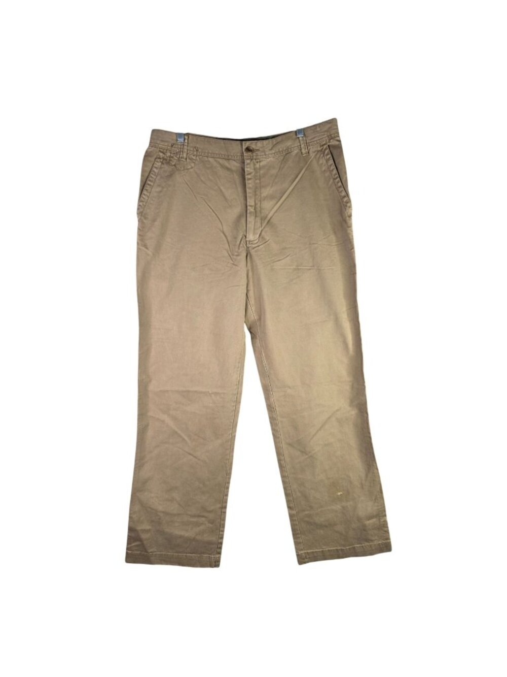 Mens Old Navy Loose Fit Khaki Tan Pants Straight Leg 100% Cotton Casual 36x34
